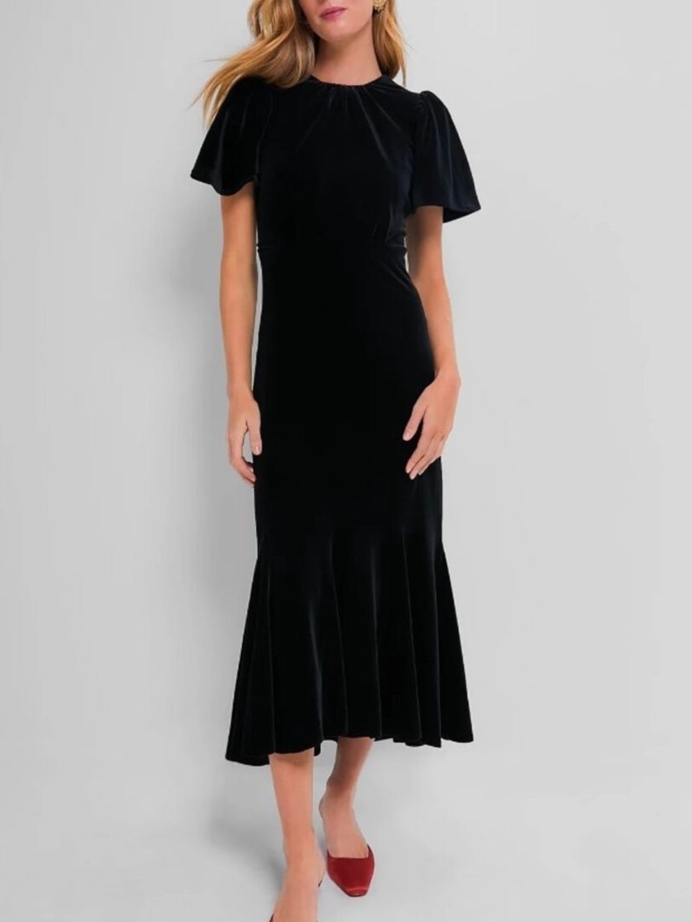 TUCKERNUCK Velvet Elodie Dress Black Size Small NWT